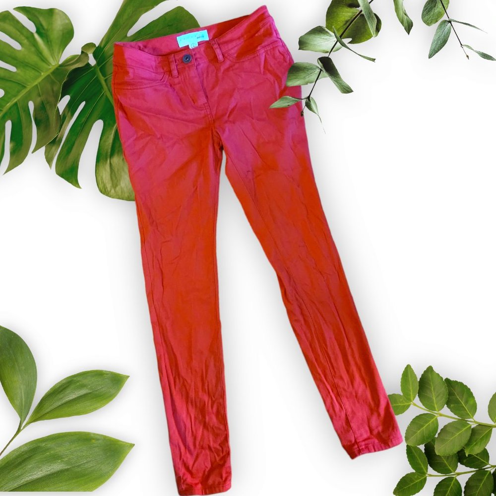 Kensie Keepers Jeans, Tomato Red Sz 4